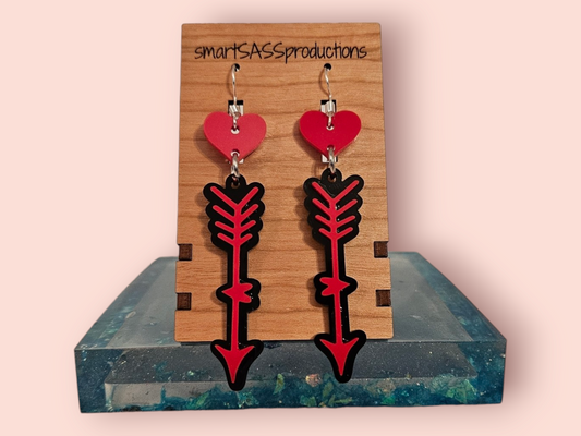 Heart & Arrow Valentine's Day Dangle Earrings