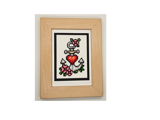 Framed Diamond Art 5x7" from "Vintage Tattoo" Collection