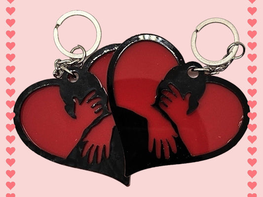 Valentine's Day Lover's Embrace Keychain
